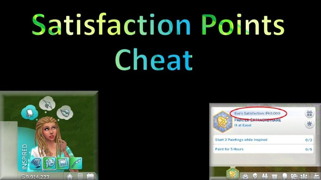 Sims 4 Satisfaction Points Cheat | Aspiration Points | Rewards Cheat & Points