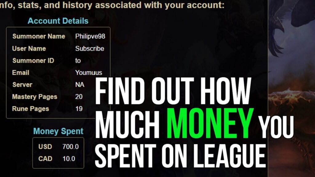 How Much Money Have I Spent on League Of Legends (LOL)
