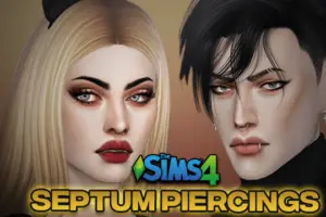 Sims 4 Septum Piercings