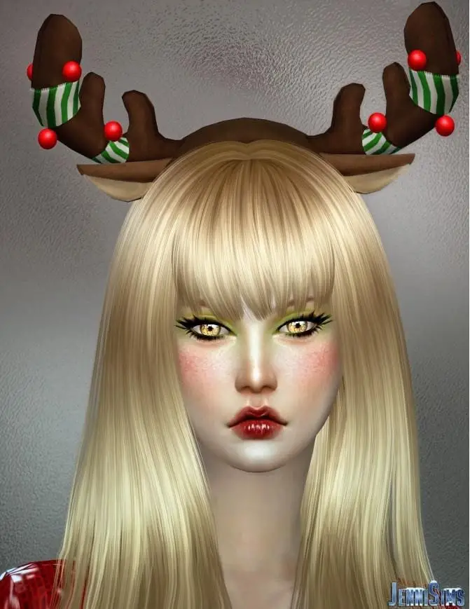 Christmas Reindeer Celebration Horns In Diadem Style
