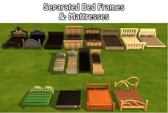 Separated Bed Frames & Mattresses