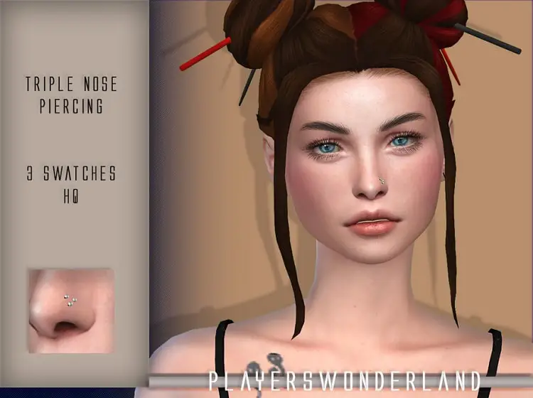 Sims 4 Triple Nose Piercing