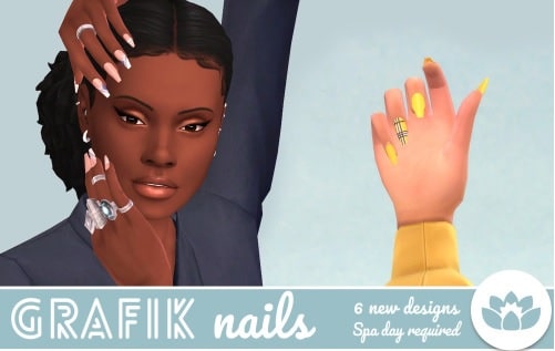 Sims 4 Grafik Nails Cc