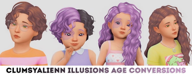 Sims 4 Kids CC Curly Hair 