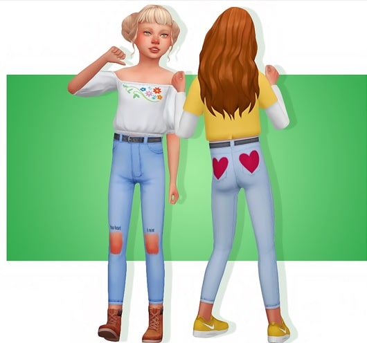 Sims 4 Kids CC Jeans
