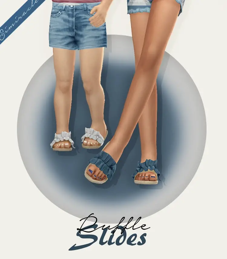 Sims 4 Kids Ruffle Sandals