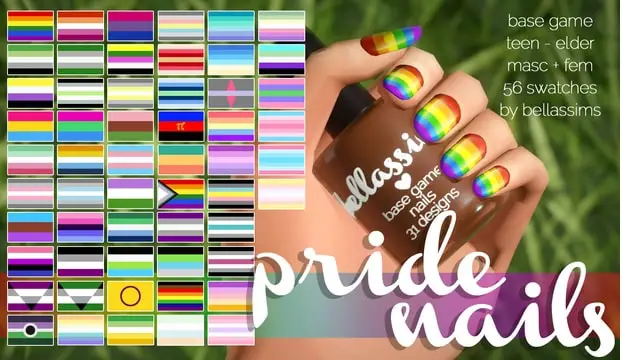 Sims 4 Pride Nails