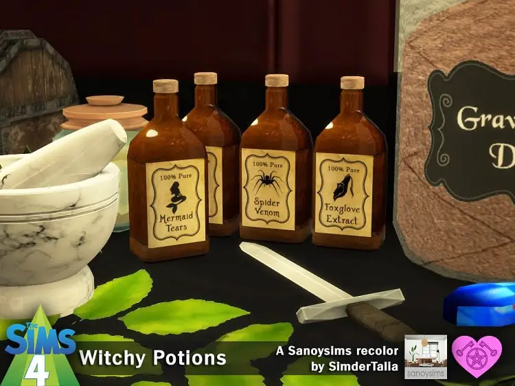 Sims 4 Witch Potions Clutter CC 