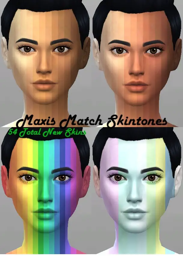 Sims 4 new skin and alien set mods