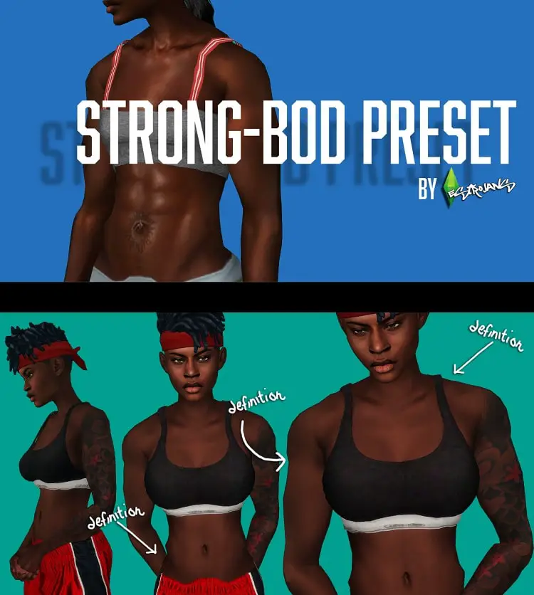 Sims 4 FSims 4 Female Muscle Modemale Muscle Mod