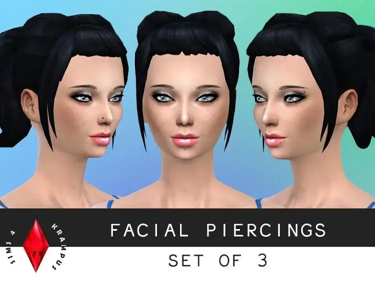 Set of facial piercings by Sims4crampus