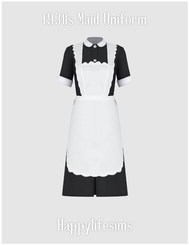 Classic 1930s Maid Uniform Set
