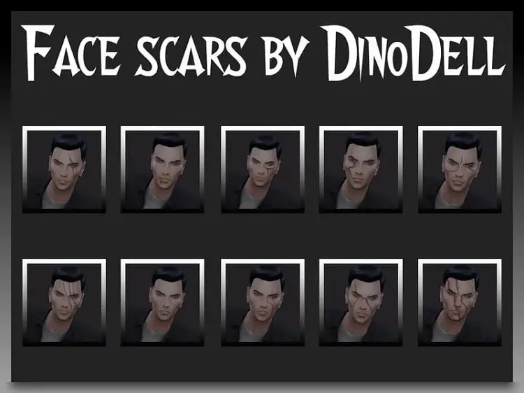 Face Scars By Dinodell