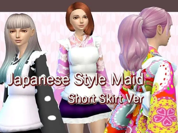 Japanese Style Maid Short Skirt Version