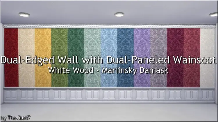 Dual-Edged Wall with Dual-Paneled Wainscot