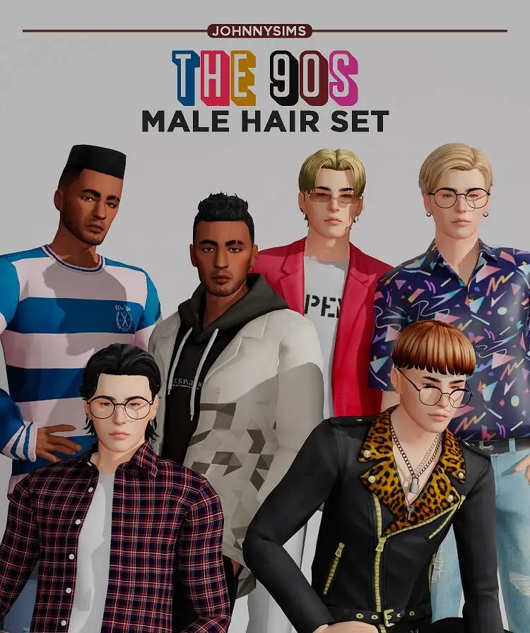 The 90s Male Hair Set